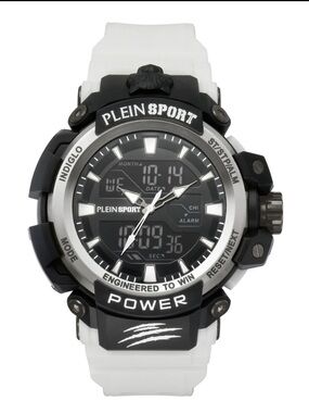 Plein Sport Men's Watch Analogue Digital Quartz Combat Silicone 50 mm